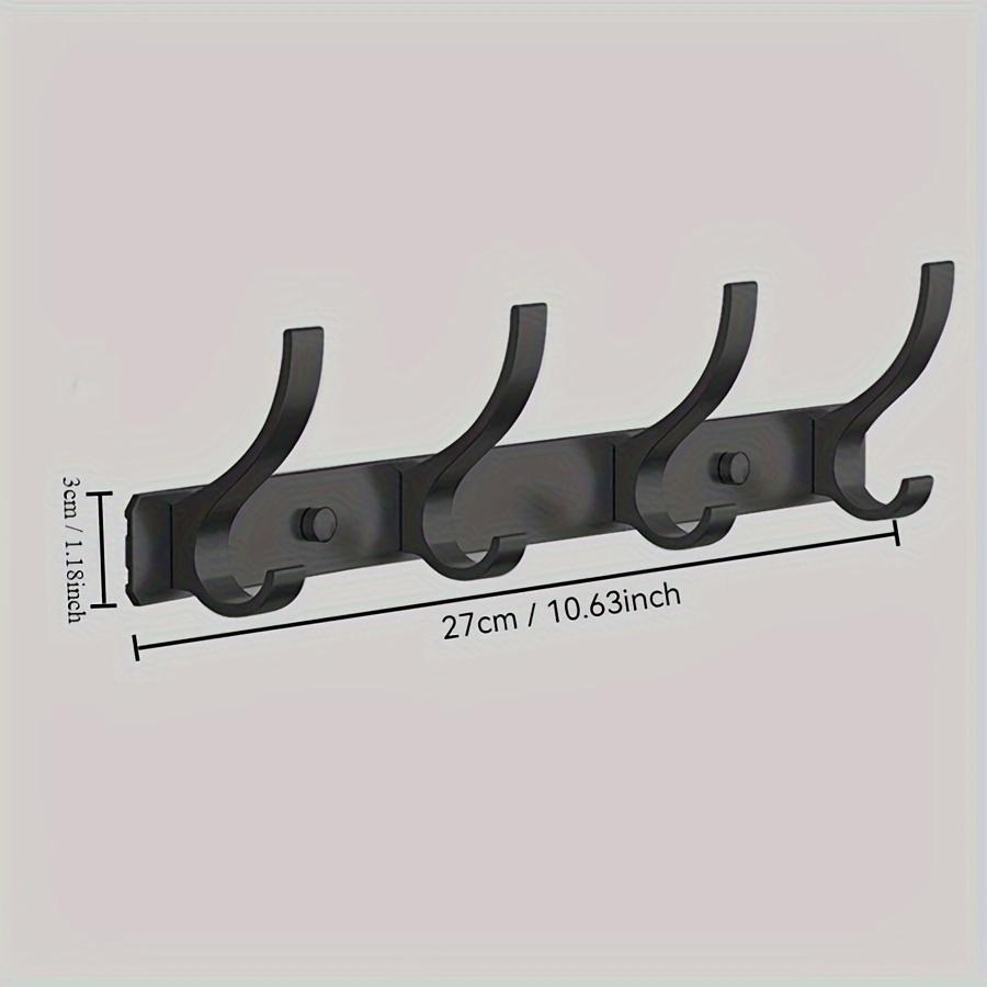 Chic Wall-Mounted Coat Hook - Rustproof Aluminum, 3/4/5/6/7/8 Hooks for Bedroom Clothes & Hats, Easy Organization & Stylish Room Decor