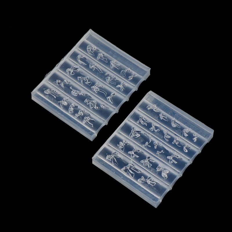 Bowknot Silicone Nail Art Molds 3D Multiple Ribbon Lace Bows Mould for Beauty Salon DIY Professional Nail Decoration