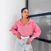 European & American Cross-Border Autumn/Winter Lantern Sleeve Loose Pullover Sweater for Women - Short Style
