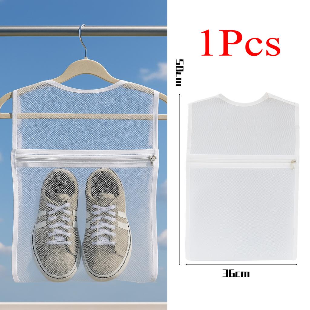 Sneaker Wash Bag Durable Fabric Thick Layer Laundry Bag for Shoes Clothing Airing Drying Net Bag Reusable for Women Men