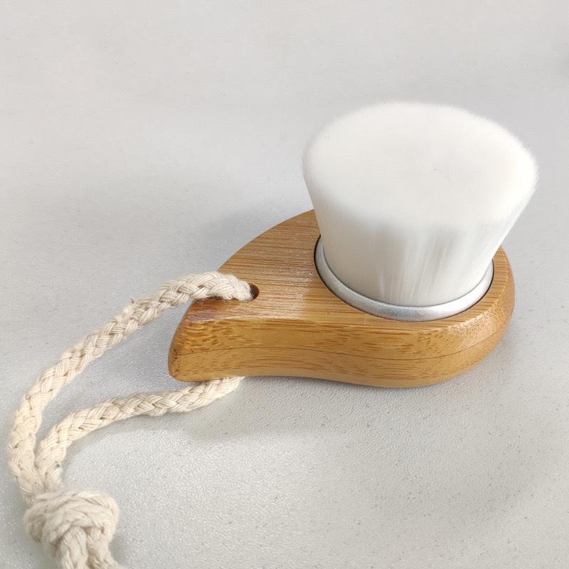 Raindrop Pine Wood Face Wash Brush - Soft Bristle Makeup Cleansing Tool