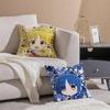 Shy Cute Japanese Anime BBocchi The Rock Cushion Cover Throw Pillow Cover Hidden Button Durable Polyester Chair Cushion