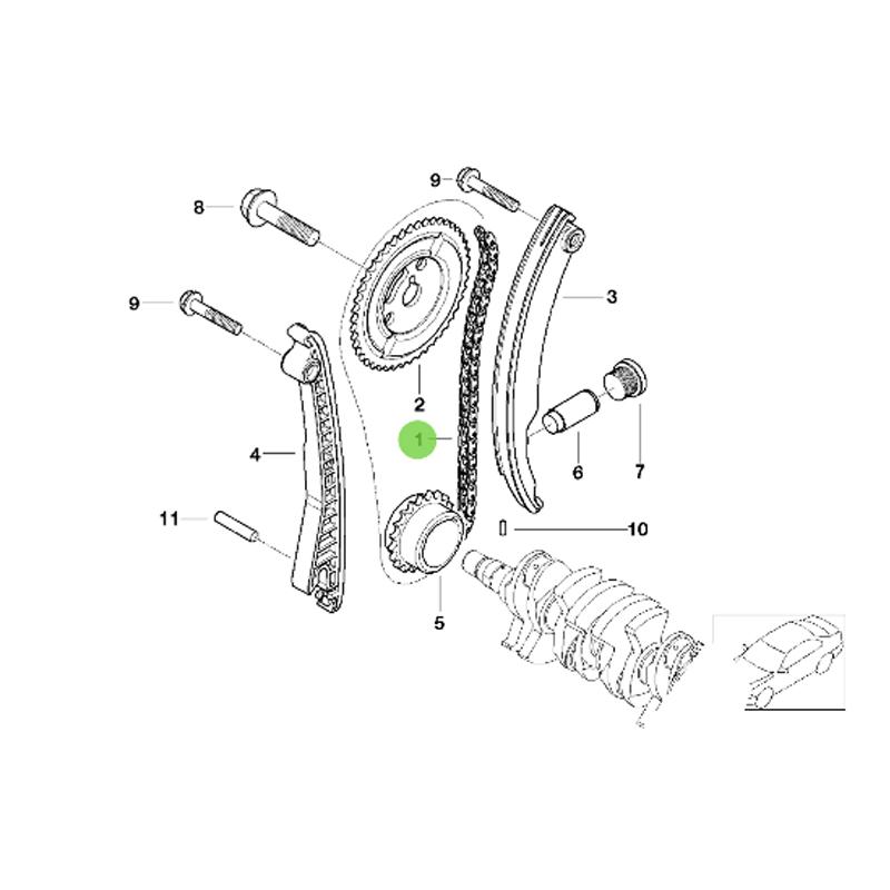 UL Auto Parts For 11318618318 3series F30 316i 316Li 316Ci 316i 760i 760Li Timing chain