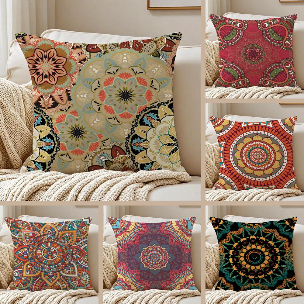 Colorful the splendid mandala flower Cushion Cover Pillowcase Antidustmite living Room Sofa Decor Cushion Room