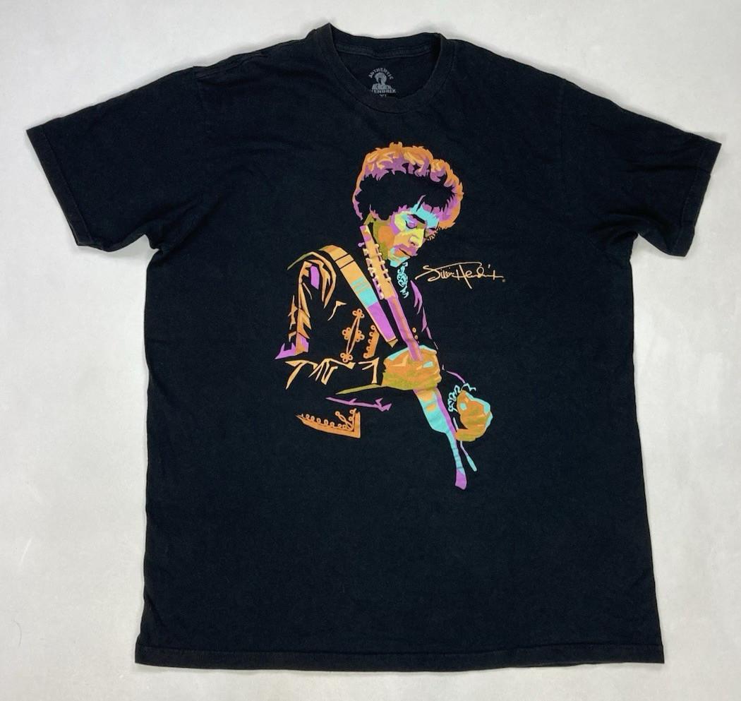 Jimi Hendrix Graphic T-shirt Men XL Black Short Sleeve Music Merch XL