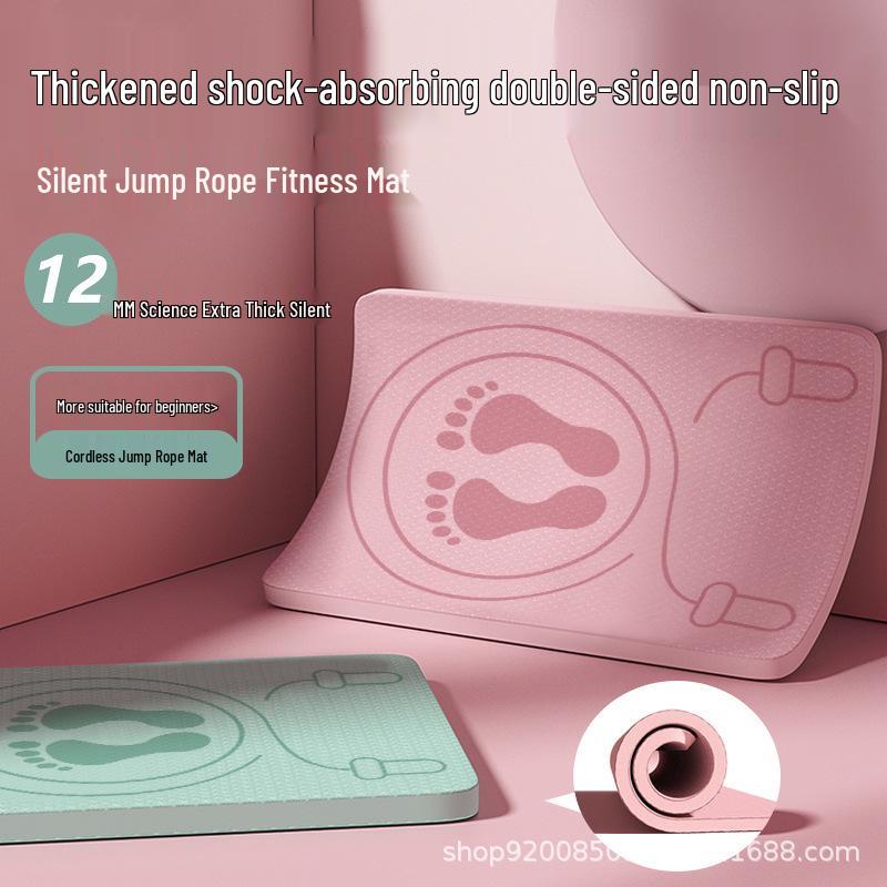 

Square Shock-Absorbing Noise-Reducing Fitness Floor Mat - Slightly Flawed Silent Yoga Board Thickness: 6-8mm