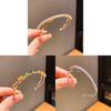 Geometric Zircon Metal Open Cuff Bracelet With Sparkling Stones For Women Fashion Jewelry