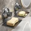 Wall Mounted Soap Box Suction Cup Soap Container Tray Soap Dish  Bathroom Kitchen Sink Organizer
