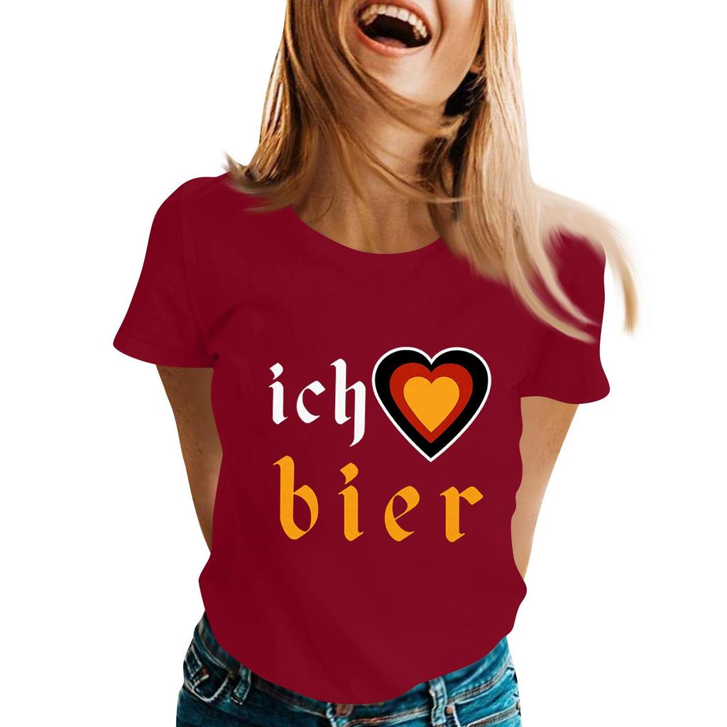 Fashion Casual Unisex Letter Print T-Shirt with Festival Graphic Design - Short Sleeve Round Neck Tee for Men and Women