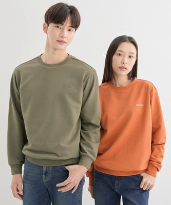 Guess [On] 4-Color Unisex Film Straight Logo Sweatshirt Np3Ke404