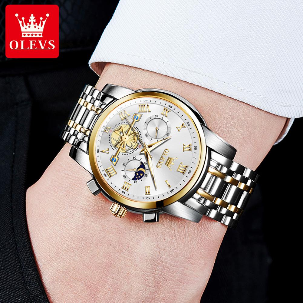OLEVS Brand Watch Waterproof Quartz Watch Night Light Non Mechanical Men's Watch Men's 2859