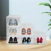 Stackable Shoe Box with Magnetic Door, Clear PP Material, 34.5cm L x 27cm W x 19cm H