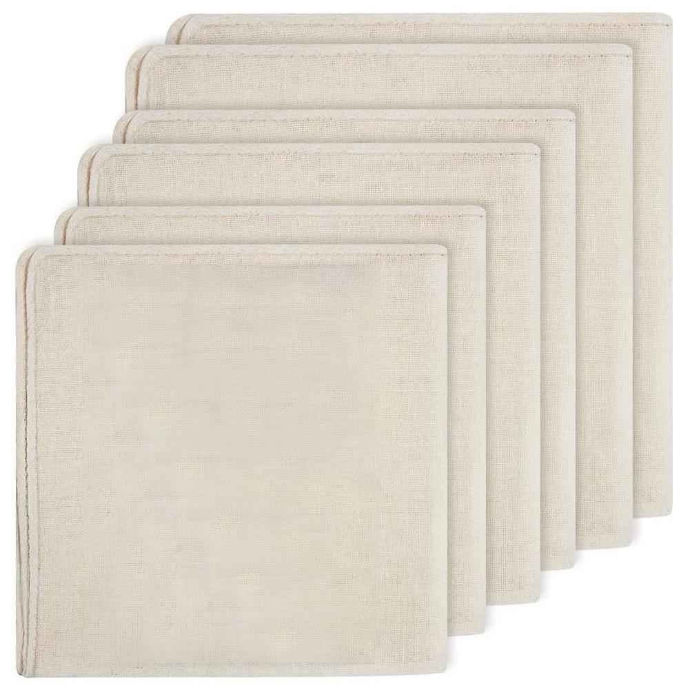 BHBL 6 Pack Cheeseclothes, Unbleached Pure Cotton Muslin Clothes Soft Square Cheese Clothes for Cooking, Straining, Baking
