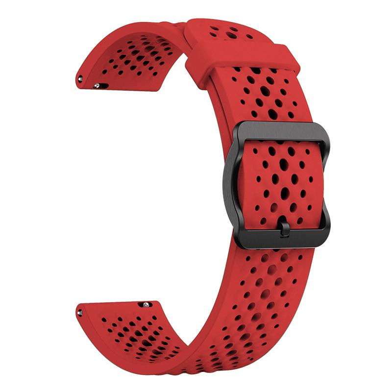 

Silicone Sport 22mm Watchband For Huami AMAZFIT BALANCE 2/BIP 6 5/GTR 2e 3Pro 4 47mm Breathable Strap For Garmin Venu 3 Bracelet 1Pcs 22mm красный