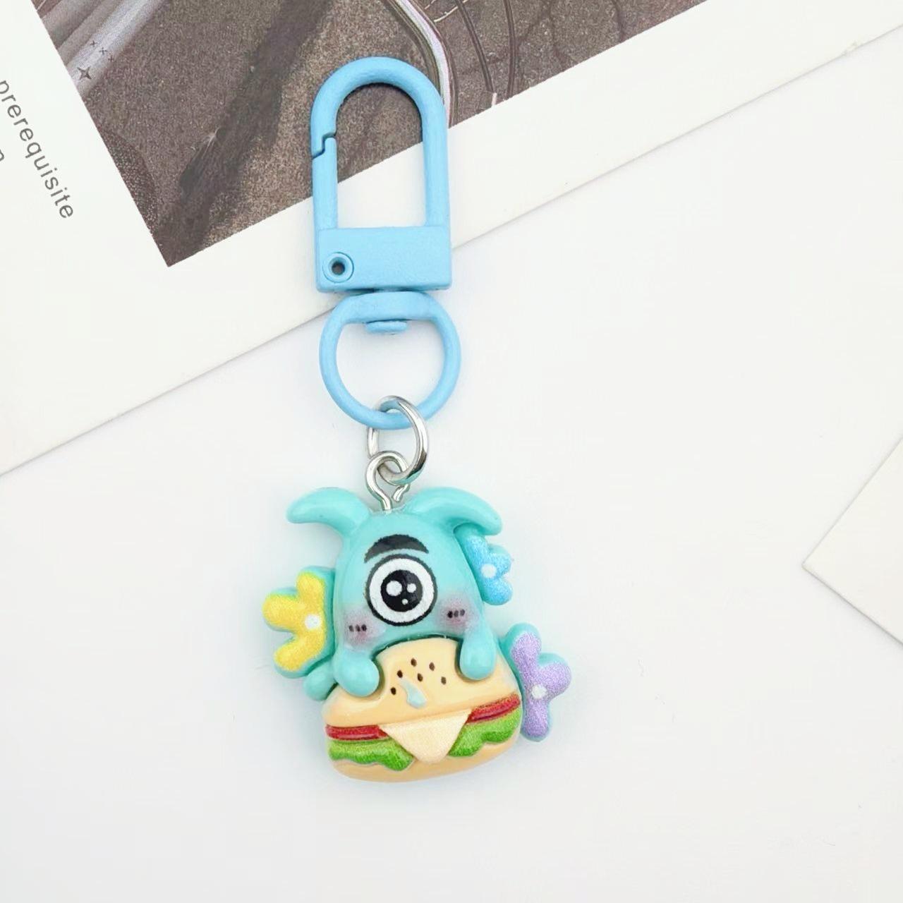 Small SpongeBob Resin Keychain Pendant for Students, Girls, and Friends