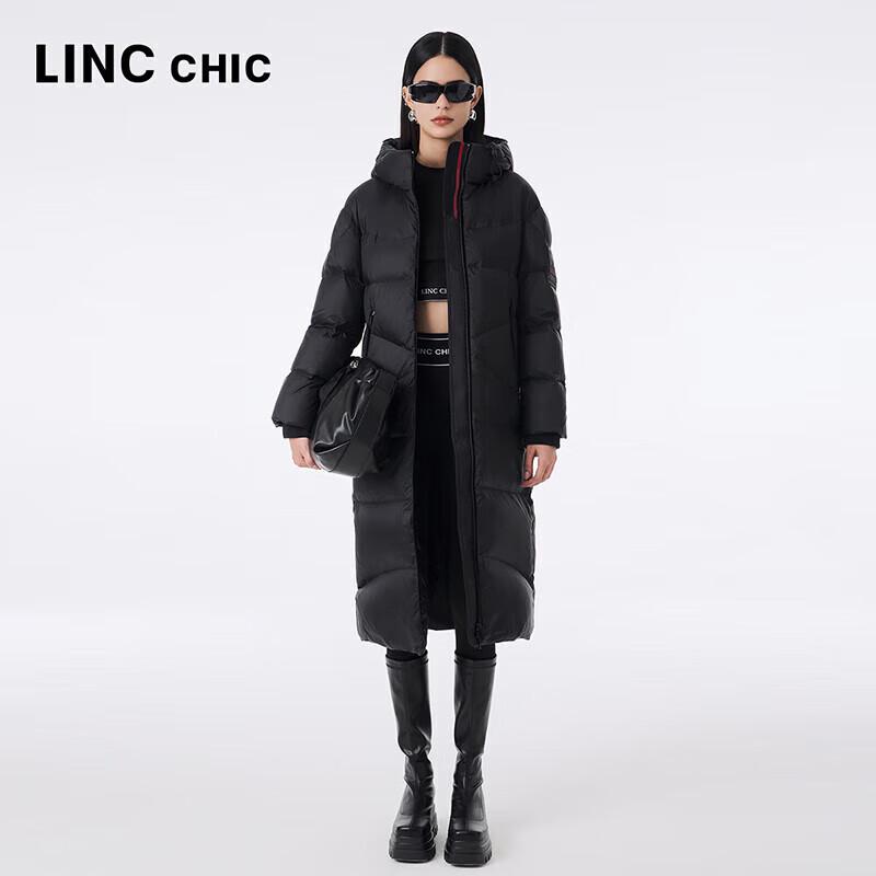 Jin Yujie Damen Lange Daunenjacke mit Kapuze