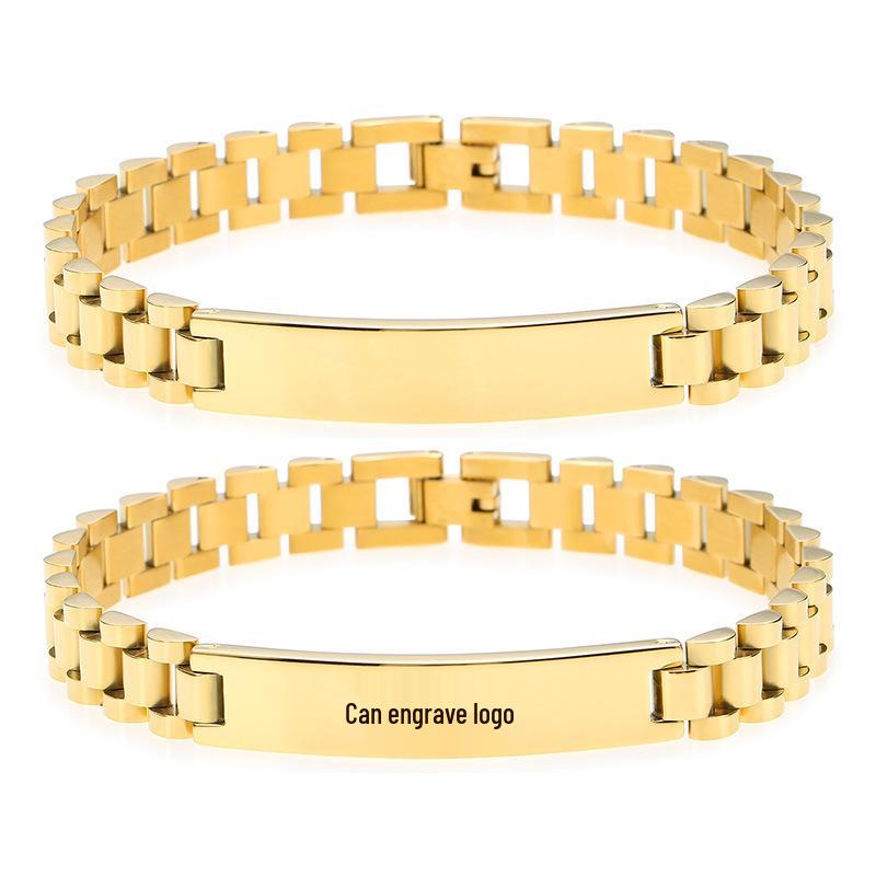 

Korean Style Engravable Titanium Steel Men s Adjustable Bangle Bracelet