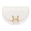 Marcie Chiusura a Scatto Forma a Mezzaluna Pelle di Vitello Liscia e Pelle d'Agnello Patta Borsa a Spalla Crossbody Mini Borse da Donna Bianco CHC23-AP847K82-110