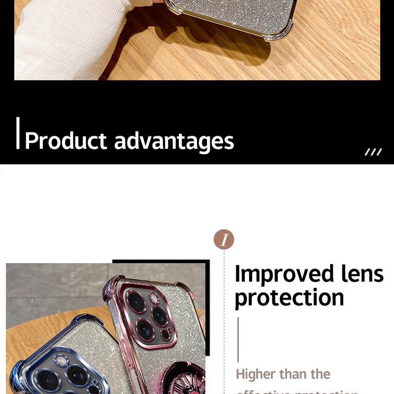 Glitzerverlauf Handyhülle Für Honor X80i X70 X70i X60 X60I X50 X50i X40 X40I X30i X20 X10 Pro Plus Hülle mit drehbarem Ringständer