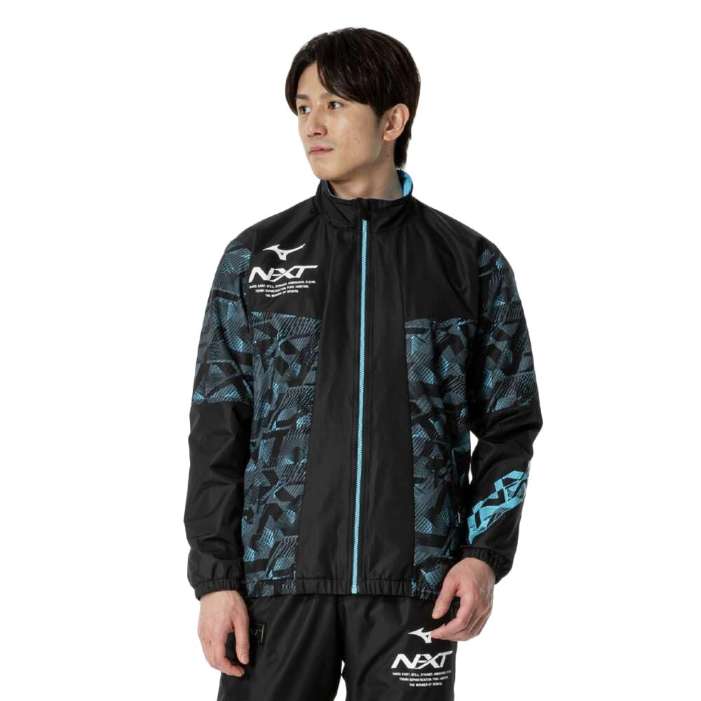 

Mizuno Breath Thermo Warmer Training Size M N-XT Jacket, Moisture-Wicking, Heat-Generating, Water-Repellent, Windproof, 32JEB740, Black, чёрный
