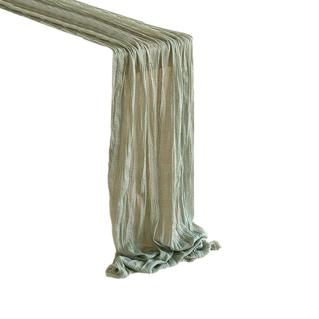 Table Runner Stylish Folded Gauze Cloth Table Pennants Tablecloth for Wedding Bridal Shower Birthday Party Decor