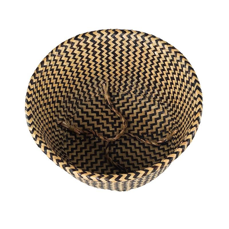 Seegras Aufbewahrungskörbe Groß Faltbarer Rattan Bauchkorb Wäsche Spielzeug Organizer Behälter Garten Blume Pflanze Korb