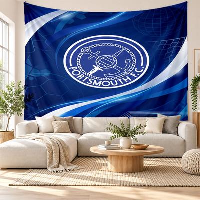 Portsmouth FC Wall Tapestry, Soft Fabric Wall Hanging, Decorative Backdrop For Bedroom Home Wall Art