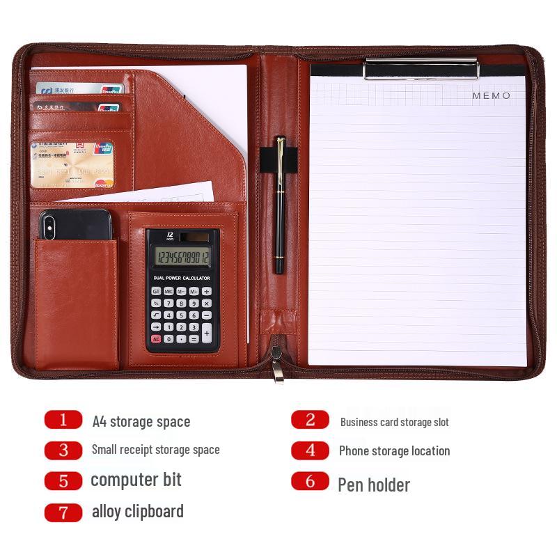 Manufacturer A4 Manager Zippered Business Ring Binder & Clipboard
