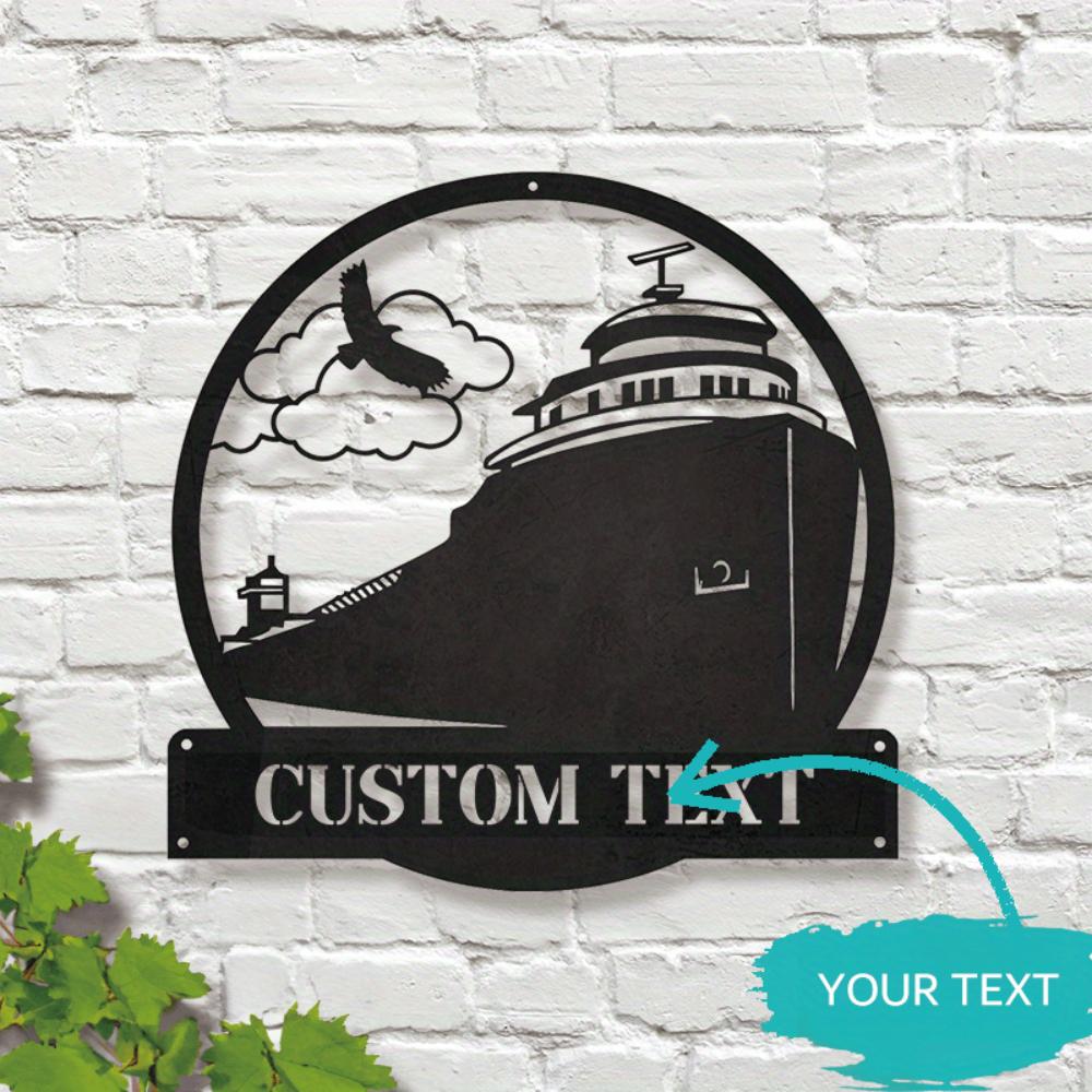 Custom Metal Wall Art Lake Freighter Home Decor Modern Maritime