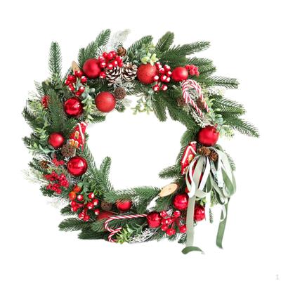 Christmas Wreath 19.69inch Dia Rustic Door Garland for Porch Country Cottage