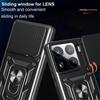 Armor Ring Stand Funda For Xiaomi 15 15Pro 5G Case Shockproof Slide Lens Protect Phone Cover for Xiaomi15 Pro Car Magnetic Funda