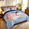 Ensemble de couette Kpop Demon Hunters Motif Housse de couette Taie d'oreiller Maison Cadeau d'anniversaire(1 housse de couette + 2 taies d'oreiller, sans garniture.)
