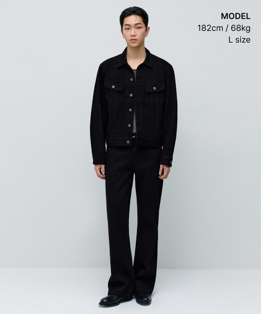 Musinsa Standard Prairie Denim Trucker Jacket [Black]