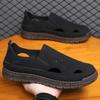 20252025 Popular Summer Men's Sandals Ultra-light Hole Men's Shoes Flat Slippers Casual Shoes Black