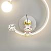 Cartoon-Hintergrund-Wand-LED-Leuchten Moderne minimalistische Astronaut Schlafzimmer Nachttischlampen für Zimmer Kinder Haushaltsgeräte