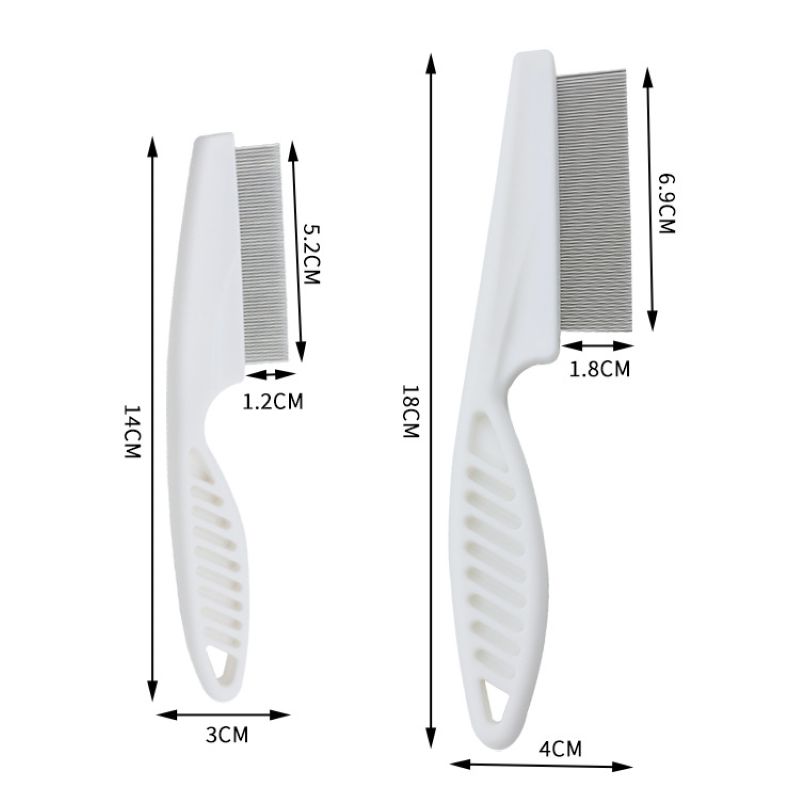 Pet Grooming Comb Stainless Steel Cat Dog Flea Deshedding Comb, Four-Season Anti-Tangle Tool Pet Flea Comb, 1PC