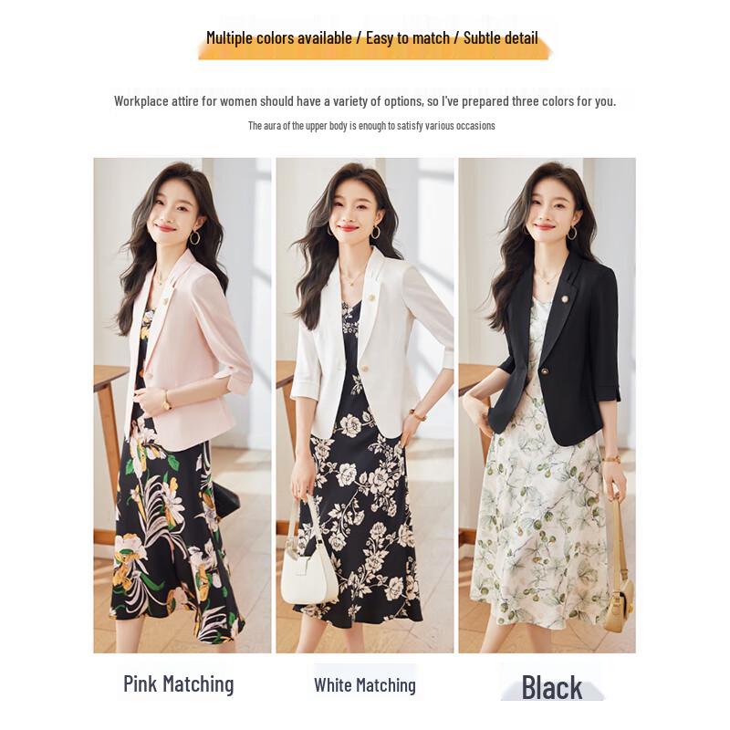 Women's Summer Thin Linen Blend Short Blazer