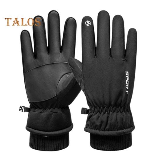 

1 пара унисекс зимних перчаток для велоспорта с утолщенной плюшевой подкладкой, водонепроницаемые, с сенсорным экраном, ветрозащитные, с отличным сцеплением и противоскользящими свойствами для холодной погоды, для вождения, катания на лыжах XL