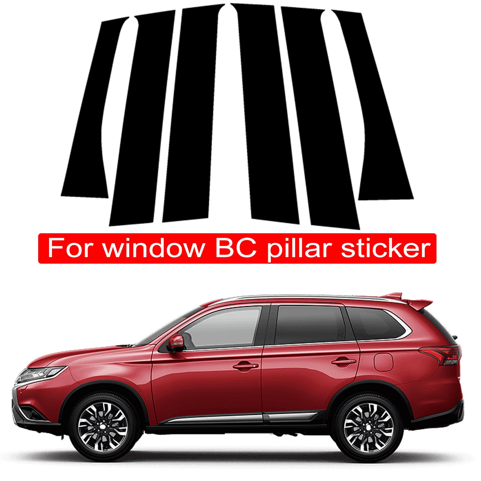 

6 шт. полированные стойки, пригодные для Mitsubishi Outlander 2006-2012, накладка на окно, аксессуары для колонны BC, блестящая наклейка