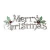 1pcs 50Cm Christmas Door Hanger Silver Merry Christmas Sign Outdoor Plastic Holiday Decoration Party Decor