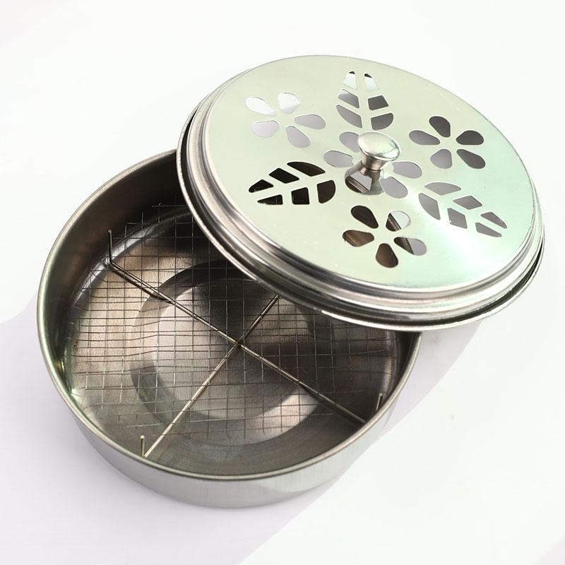 High Quality 1PCS Stainless Steel Mosquito Coil Holder Teeth And Hollow Lid