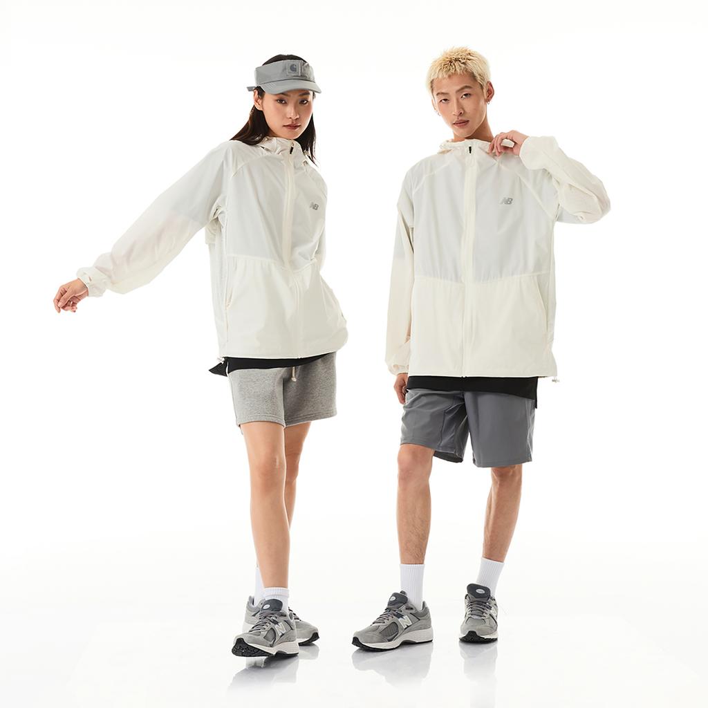 New Balance Kurtki i Płaszcze Unisex Białe NAE24101-WT