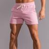Men Pants Solid Cotton Three-point  Sports Elastic Mid-waist Lace-up Shorts Plus Size