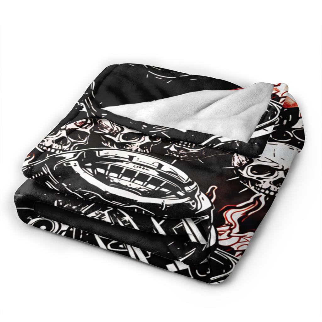 Doom Slayer Gaming Blanket  Warm Fashion Plush Throw Blanket For Couch Chair Sofa Bed Camping Flannel Bedspread Bed Cover