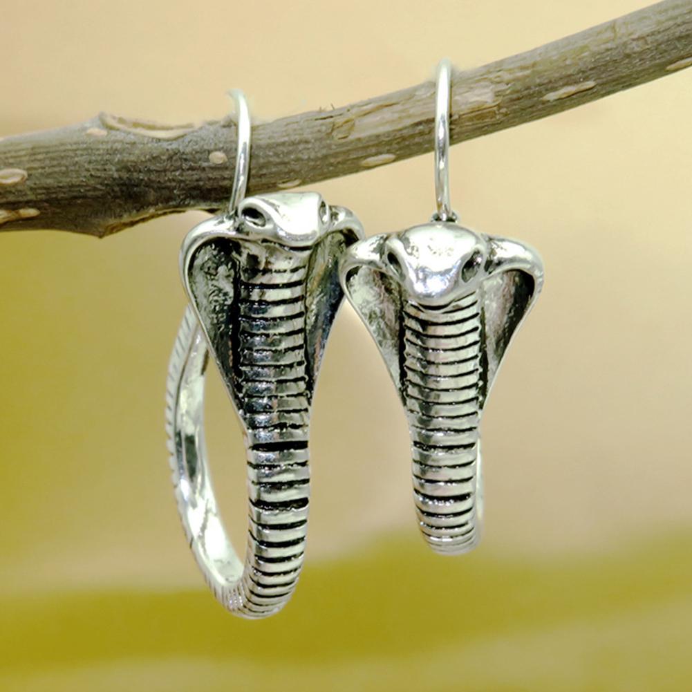 Stylish Vintage Women Carved Snake Dangle Pendant Dangle Hook Earrings Jewelry Jewelry Gift