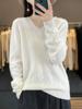 Solid Color Women's Wool Sweater: Classic Loose Fit, Cozy Autumn/Winter Wear