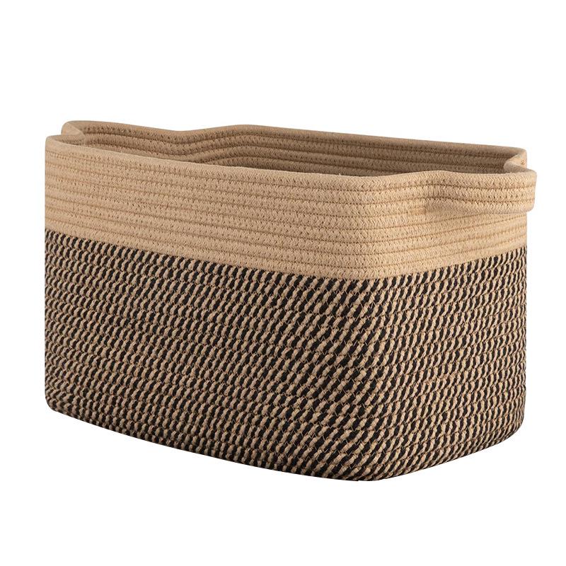 Cotton Rope Woven Storage Basket - Large Capacity for Laundry & Toys