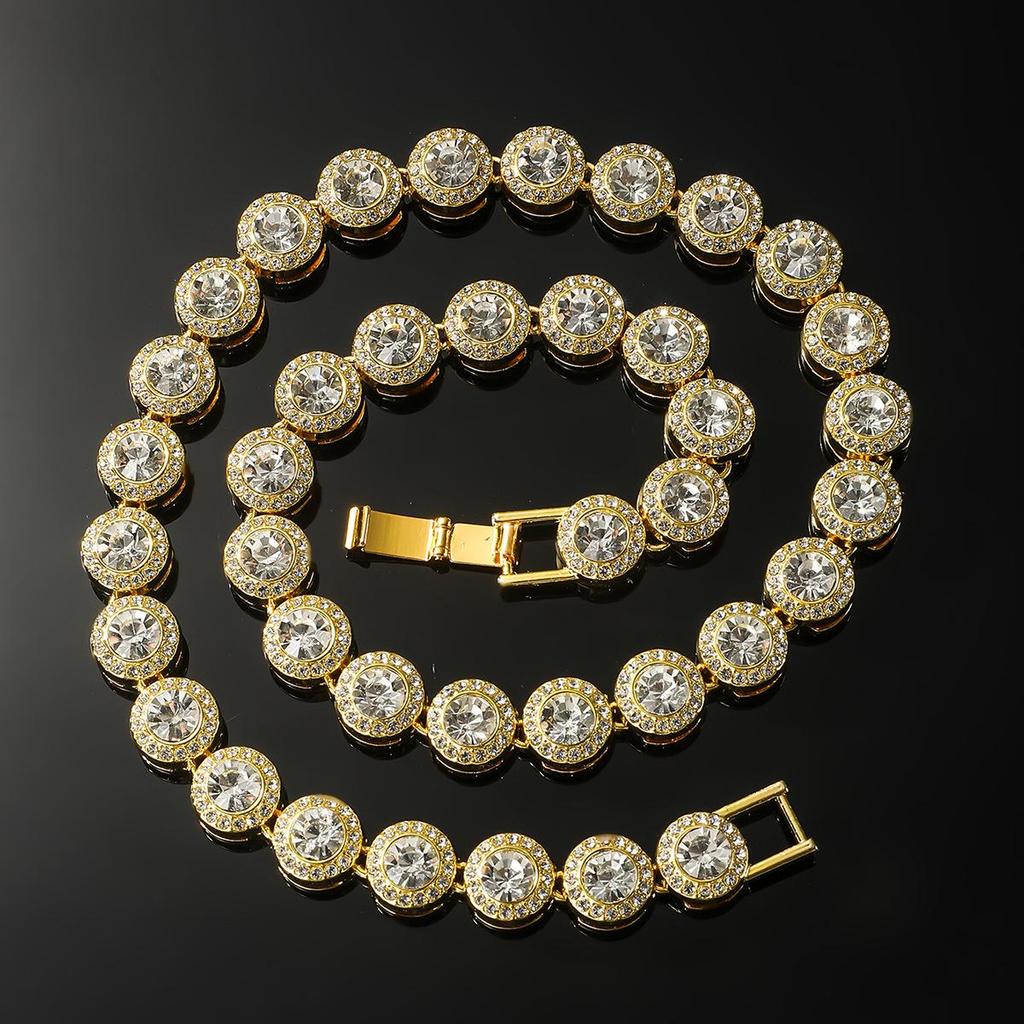 Herren Bestseller Hip Hop Strassstein Halskette - Cooles Mode Street Dance Schmuckstück