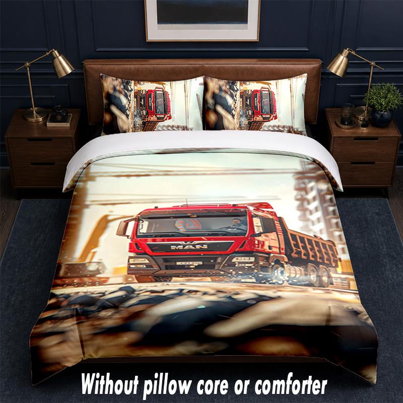 Set Biancheria da Letto MAN Design 1 Copripiumino + 2 Federe Morbido Traspirante Biancheria da Letto per la Casa