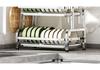 Stainless Steel Kitchen Dish Drying Rack with Bowl and Plate Storage